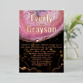 Invitation En Aluminium Elégant Géode Rose & Gold     WeddingFoil Invitati (Debout devant)