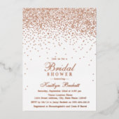 Invitation En Aluminium Élégant Glam Confetti Fête des mariées Real (Recto)