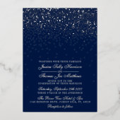 Invitation En Aluminium Élégant Glam Confetti Mariage Real (Recto)