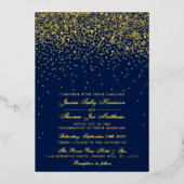 Invitation En Aluminium Élégant Glam Confetti Mariage Real (Recto)