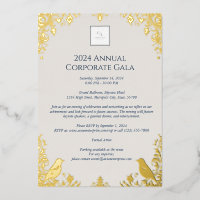 Elegant Gold Bird & Floral Corporate Event