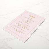 Invitation En Aluminium Elégant Gold Blush Pink Quinceanera 15e anniversai (Rotation)
