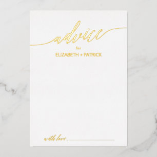 Invitation En Aluminium Elegant Gold Foil Calligraphie Mariage Conseils