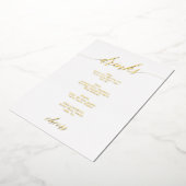 Invitation En Aluminium Elégant Gold Foil Calligraphy Mariage Boissons Men (Rotation)