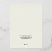 Invitation En Aluminium Elegant Gold Foil Ivory Minimalist Boho Wedding (Verso)