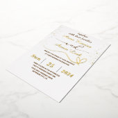 Invitation En Aluminium Elegant Gold Glitter Custom Wedding Foil Invite (Rotation)