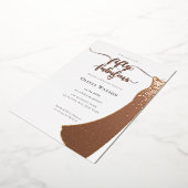 Invitation En Aluminium Elegant Gold Gown 50 et fabuleux anniversaire (Rotation)