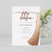 Invitation En Aluminium Elegant Gold Gown 50 et fabuleux anniversaire (Debout devant)