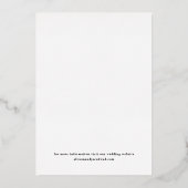 Invitation En Aluminium Elegant Gold Photo Enregistrer la date (Verso)