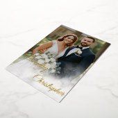 Invitation En Aluminium Elegant Gold Script Wedding (Rotation)