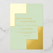 Invitation En Aluminium Elégant Gold Silver Luxe Formel Mariage moderne (Recto)