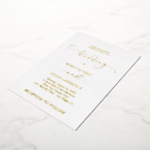 Invitation En Aluminium Elegant Gold  Wedding  Custom (Rotation)