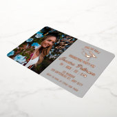 Invitation En Aluminium Élégant Graduation Party Photo Style moderne (Rotation)