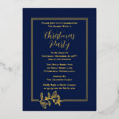 Invitation En Aluminium Elegant Holly | Berries Rich Plaid Noël (Recto)