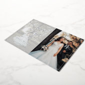 Invitation En Aluminium Élégant Image de Mariage Script Enregistrer la Dat (Rotation)