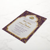 Invitation En Aluminium Elegant Islamic Arch Wedding  (Rotation)
