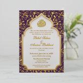 Invitation En Aluminium Elegant Islamic Arch Wedding  (Debout devant)