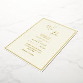 Invitation En Aluminium Elégant Ivoire Moderne Nous faisons Or Mariage (Rotation)