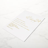 Invitation En Aluminium Elégant Jasmine Branche Mariage Or (Rotation)