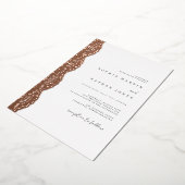 Invitation En Aluminium Elegant Lace Real Rose Gold Foil Wedding  (Rotation)