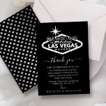 Invitation En Aluminium Elégant Las Vegas Destination Merci de mariage<br><div class="desc">Dites merci en style avec ces cartes de remerciement de mariage de Las Vegas tendance. Le libellé modèle est facile à personnaliser et votre famille et vos amis seront ravis quand ils recevront ces fabuleux remerciements.</div>