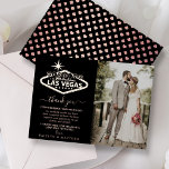 Invitation En Aluminium Elégant Las Vegas Destination Merci de mariage<br><div class="desc">Dites merci en style avec ces mariage tendance Las Vegas véritable feuille d'or pressé merci cartes. Le texte et la photo modèles sont faciles à personnaliser et votre famille et vos amis seront ravis de recevoir ces fabuleux remerciements.</div>