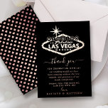 Invitation En Aluminium Elégant Las Vegas Destination Merci de mariage<br><div class="desc">Dites merci en style avec ces roses mariage en or réel Las Vegas pressé feuille merci cartes. Le libellé modèle est facile à personnaliser et votre famille et vos amis seront ravis quand ils recevront ces fabuleux remerciements.</div>