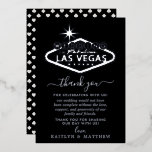 Invitation En Aluminium Elégant Las Vegas Destination Merci de mariage<br><div class="desc">Dites merci en style avec ces cartes de remerciement de mariage de Las Vegas tendance. Le libellé modèle est facile à personnaliser et votre famille et vos amis seront ravis quand ils recevront ces fabuleux remerciements.</div>