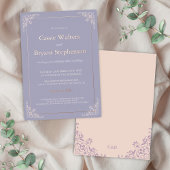 Invitation En Aluminium Élégant Lavendar rose pâle Mariage minimal