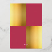 Invitation En Aluminium Elégant Luxury Gold Script Magenta Mariage encadré (Verso)