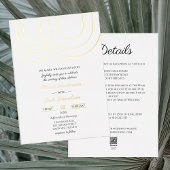 Invitation En Aluminium Élégant Mariage blanc et or simple
