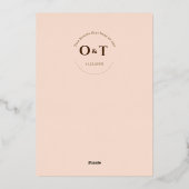 Invitation En Aluminium Élégant Mariage Bohème Chic Style Floral Script (Verso)