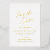 Invitation En Aluminium Élégant mariage classique Enregistrer la date (Recto)
