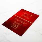 Invitation En Aluminium Élégant Mariage d'aquarelle rouge foncé (Rotation)