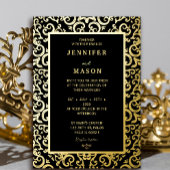 Invitation En Aluminium Élégant Mariage de cadre or