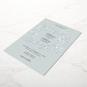 Invitation En Aluminium Élégant Mariage de courge de Berry à glace vert hi (Rotation)