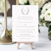 Invitation En Aluminium Élégant Mariage de monogramme de poitrine d'huile 