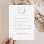 Invitation En Aluminium Élégant Mariage de monogramme de poitrine d'huile 