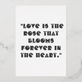 Invitation En Aluminium Élégant Mariage de Roses Blanches (Verso)