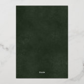 Invitation En Aluminium Élégant mariage de typographie de feuille d'or ver (Verso)