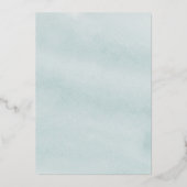 Invitation En Aluminium Elégant Mariage de verdure Eucalyptus Gold Foil (Verso)