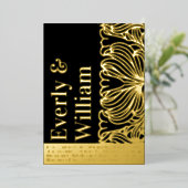 Invitation En Aluminium Élégant Mariage floral moderne simple (Debout devant)