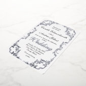 Invitation En Aluminium Élégant Mariage frontalier Argent (Rotation)