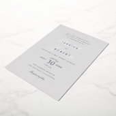 Invitation En Aluminium Elégant Mariage gris argent (Rotation)