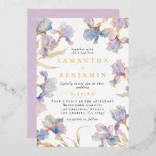 Invitation En Aluminium Élégant Mariage Iris