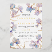 Invitation En Aluminium Élégant Mariage Iris (Recto)