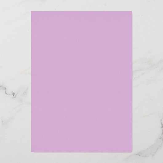 Invitation En Aluminium Élégant Mariage Lilac Purple Minimal Enregistrer L (Verso)