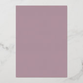 Invitation En Aluminium Elégant Mariage Mauve Enregistrer La Date Or (Verso)