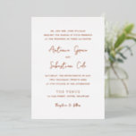 Invitation En Aluminium Élégant Mariage moderne<br><div class="desc">Invitations de mariage élégantes avec un design simple avec des polices de script et de serif.</div>