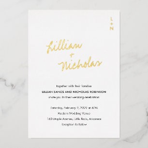 Invitation En Aluminium Élégant Mariage moderne